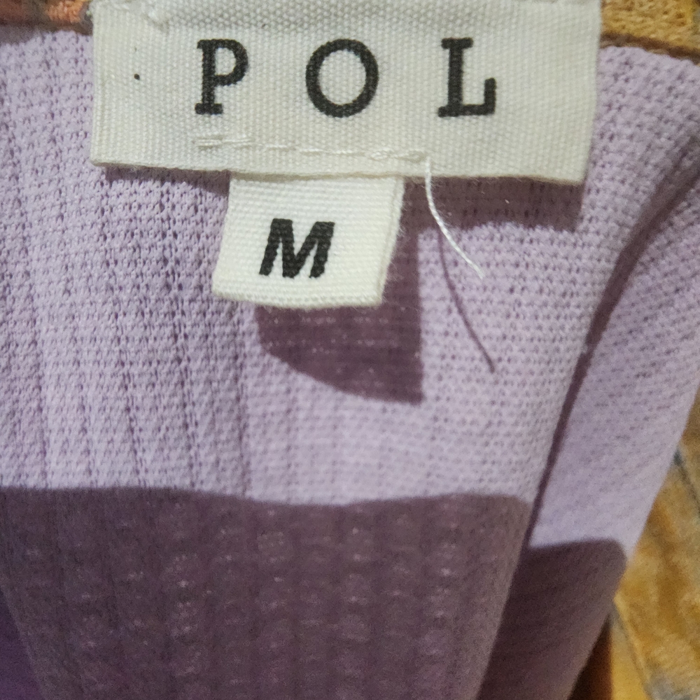 POL Printed Button Down Long Sleeve Exposed Seam Shacket M NWOT - Picture 12 of 12